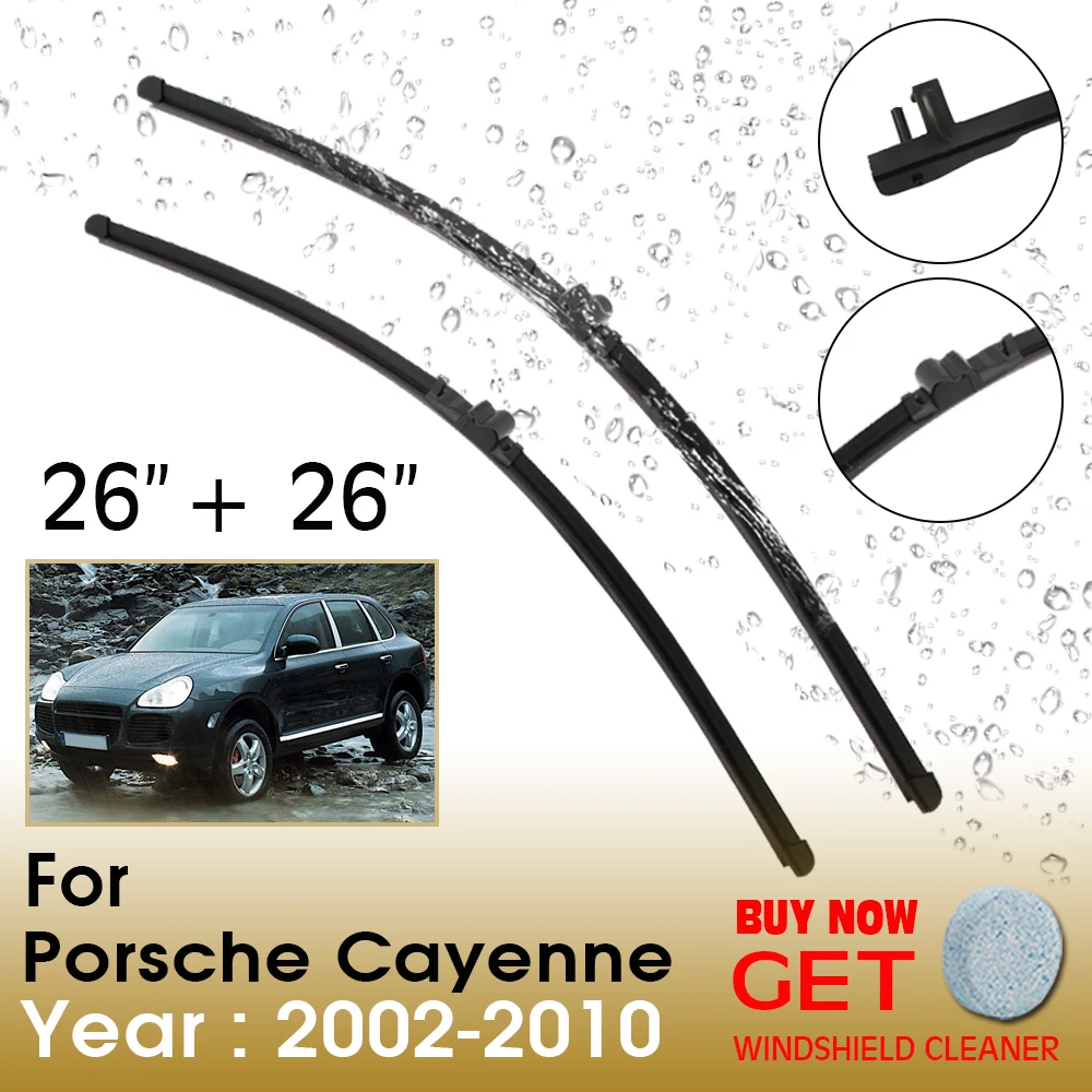 

Car Wiper Blade For Porsche Cayenne 26"+26" 2002-2010 Front Window Washer Windscreen Windshield Wipers Blades Accessories