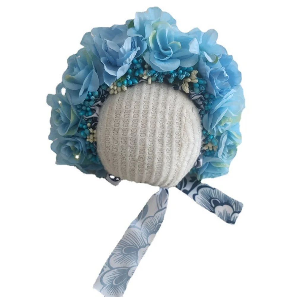 

Newborn Baby Photography Flower Hat Caps Infant Photo Props Accessories Princess Accesorios Fotografia