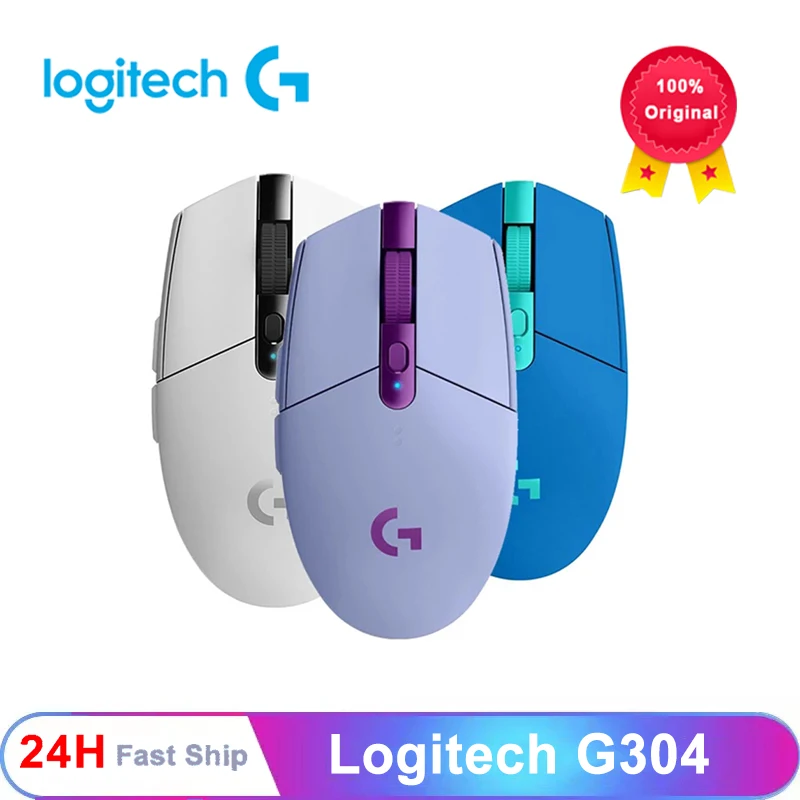 Logitech G304 оригинальная игровая мышь LIGHTSPEED 12000DPI USB 2,4G беспроводной датчик HERO 5AA батарея для LOL Gamer Быстрая доставка