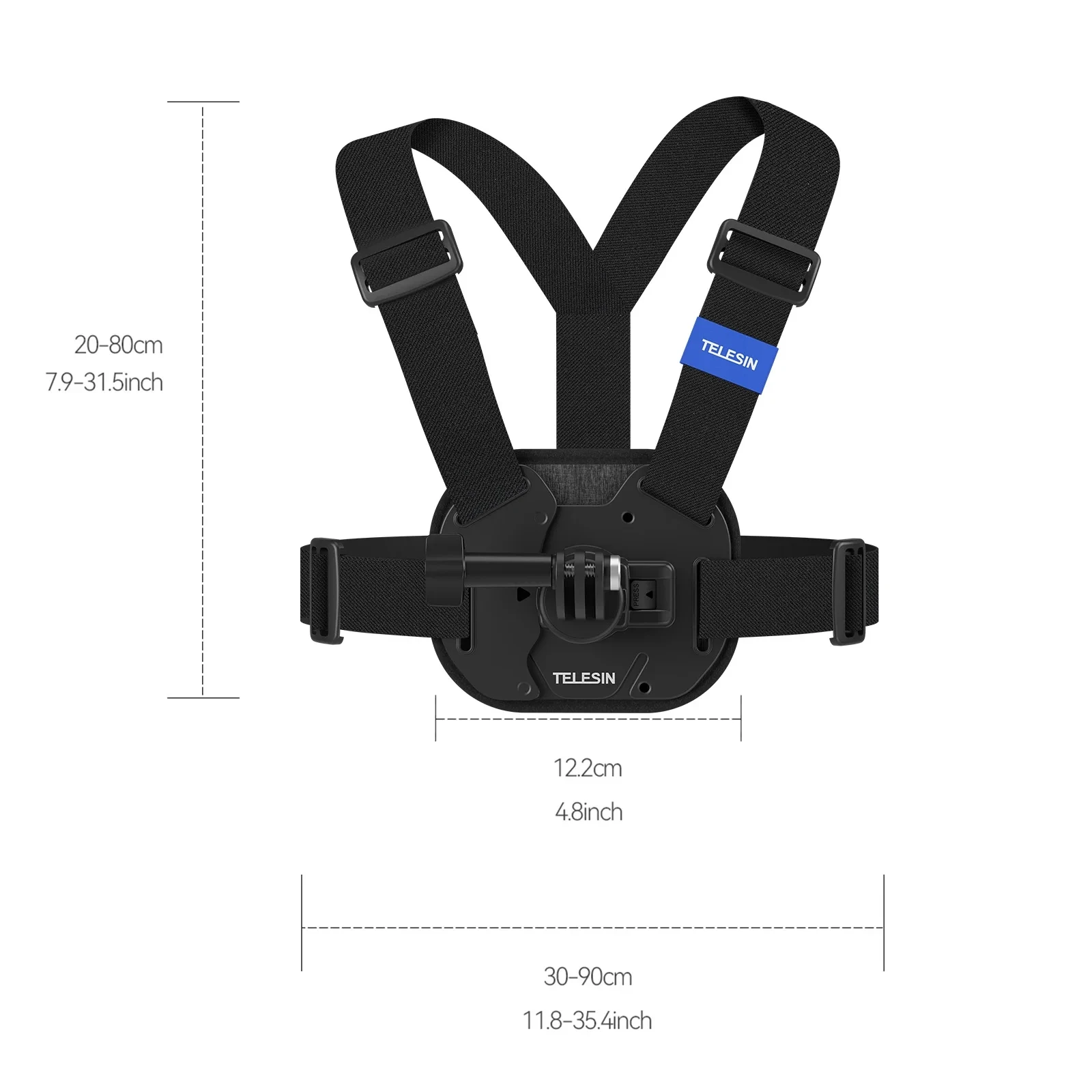 Быстросъемный нагрудный ремень TELESIN для камеры GoPro Hero 13 12 11 10 9 8 Insta360 AcePro DJI Action 3 4 5pro