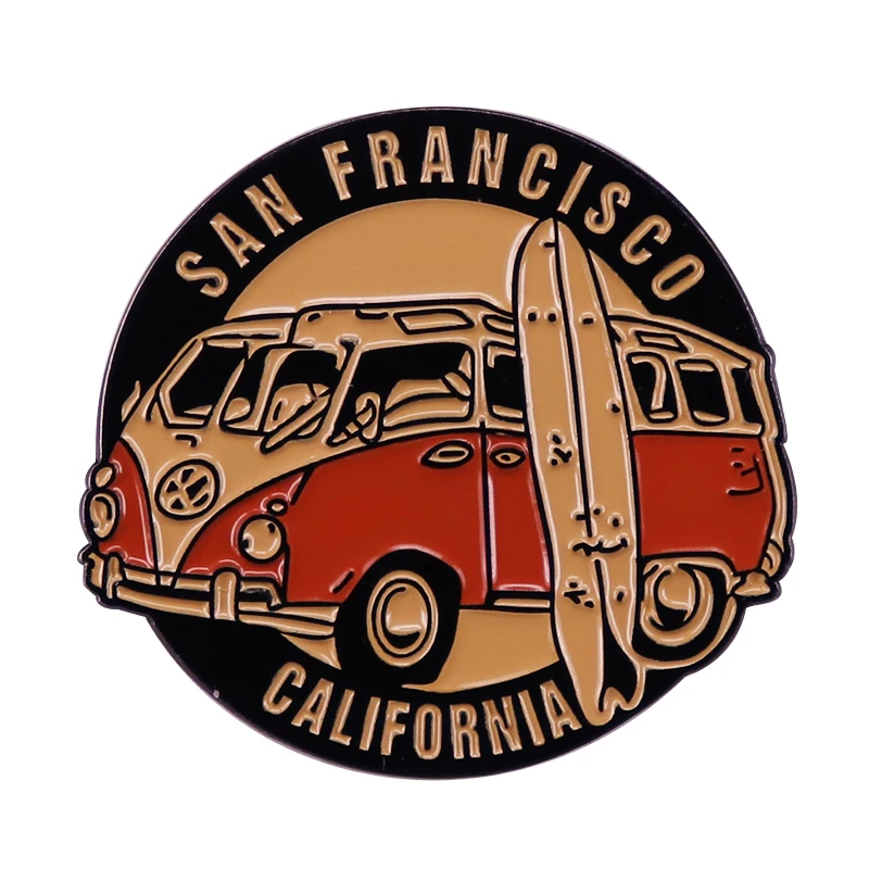 

San Francisco California Travel Souvenir Brooch Pin Jeans Jacket Lapel Metal Pins Brooches Badges Exquisite Jewelry Accessories