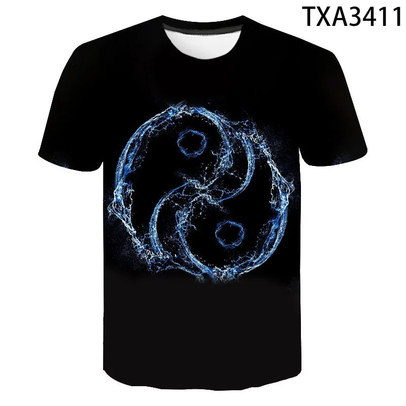 

New Summer Yin And Yang 3D Print T-shirt Men Women Children T Shirt Short Sleeve Boy Girl Kids Fashion Streetwear Tops Tee