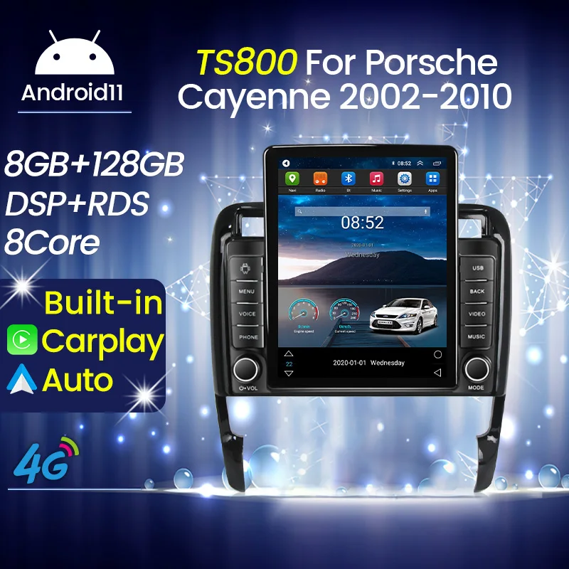 Автомобильный мультимедийный плеер Carplay 8 + 128G экран 9 5 дюйма Android радио аудио Wi-Fi GPS