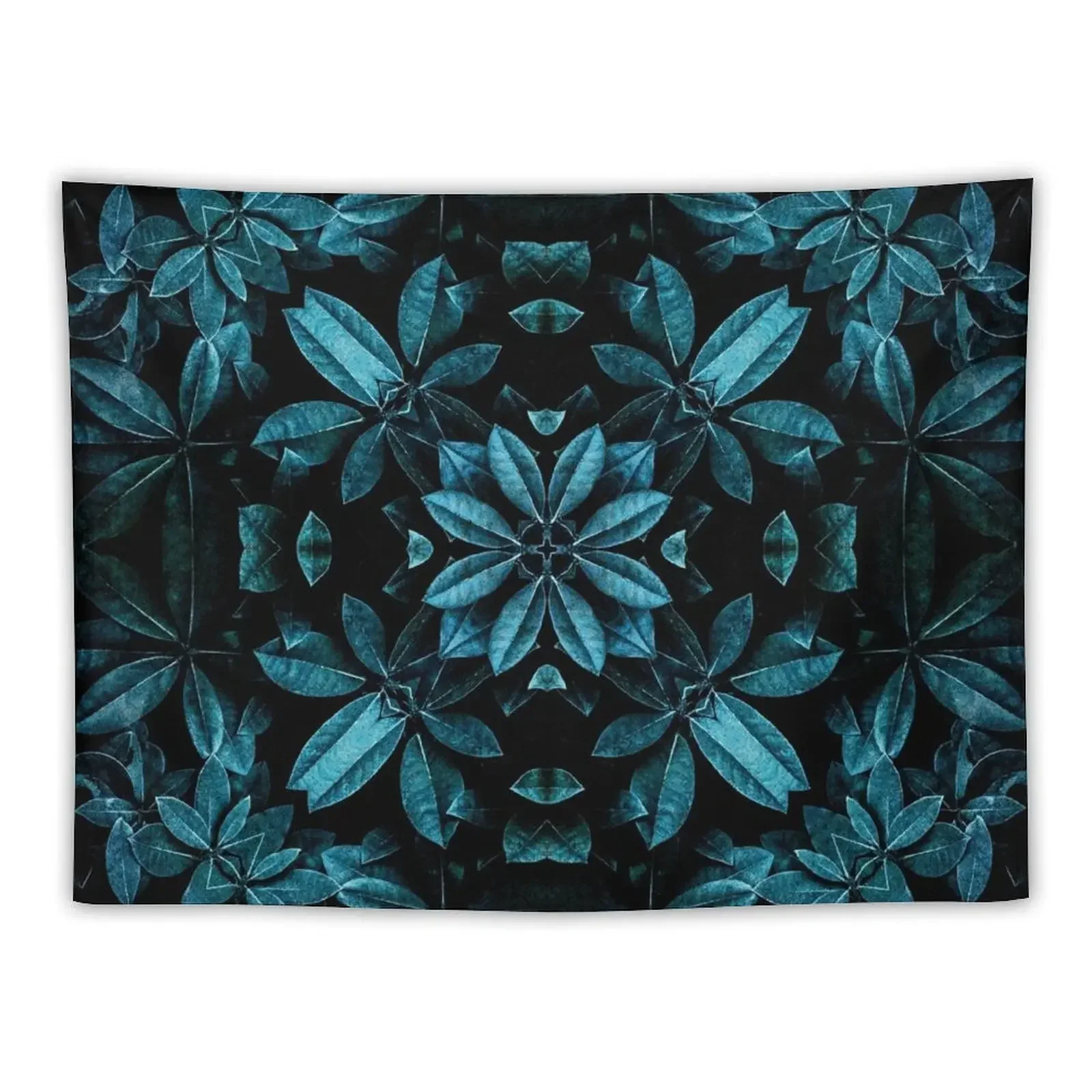 Гобелен с синими листьями мандала украшение для дома милый Декор искусство стен