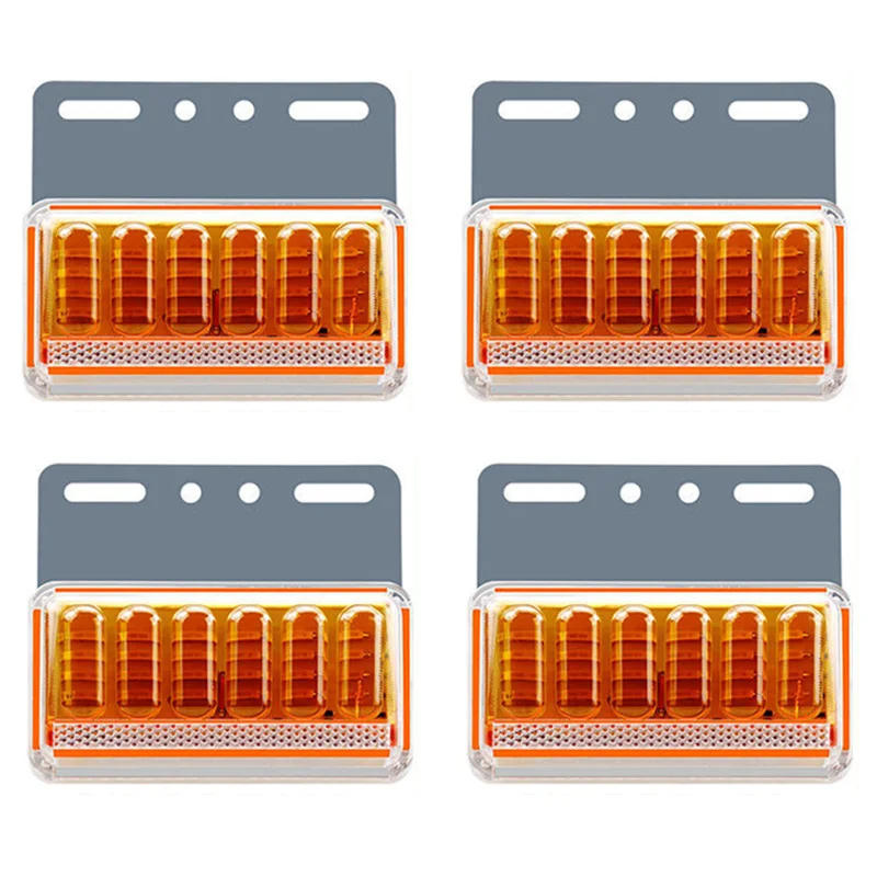 

4PCS Водонепроницаемый прицеп боковой маркировочный светильник внешний световой индикатор задний фонарь сигнальный сигнал поворота автомобиля 24V
