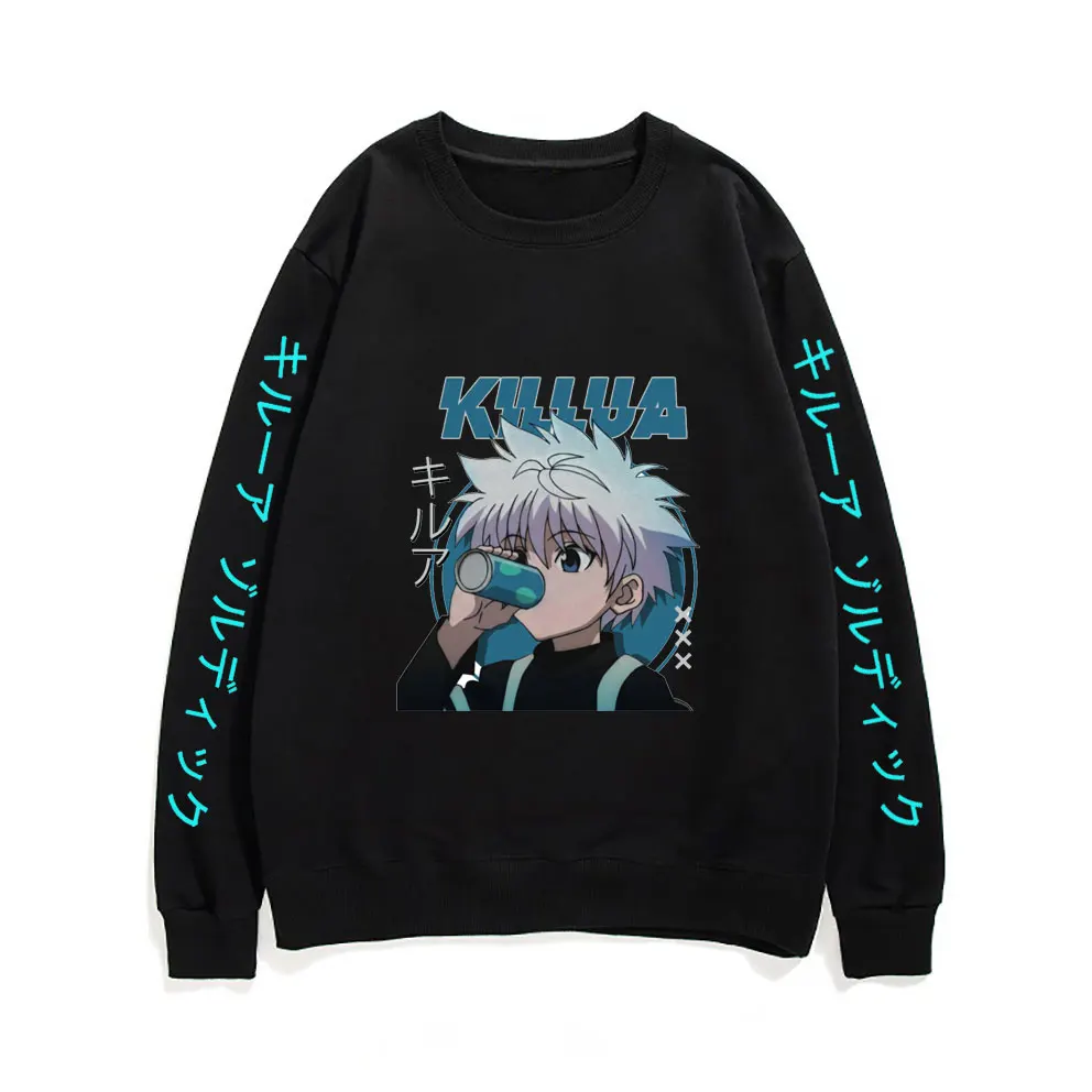 

Hunter X Hunter Killua Zoldyck Sweatshirt Men Women Fashion Kurapika 90s Sweatshirts Anime Hisoka Tshirt Man Pullover Streetwear