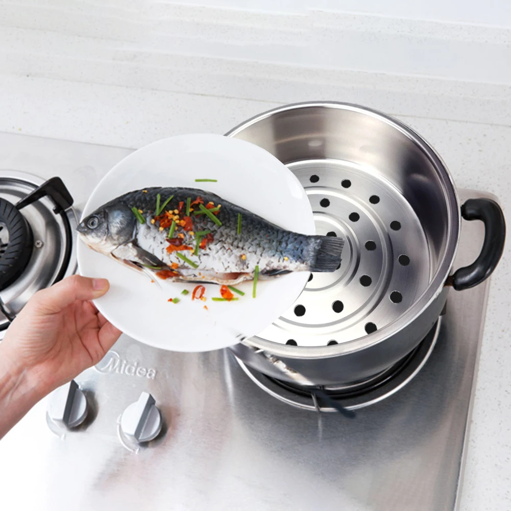 

S/M/L 304 Stainless Steel Rice Cooker Steamer Basket Thickened And Deepened Steam Basket Cookware Steamers Parts