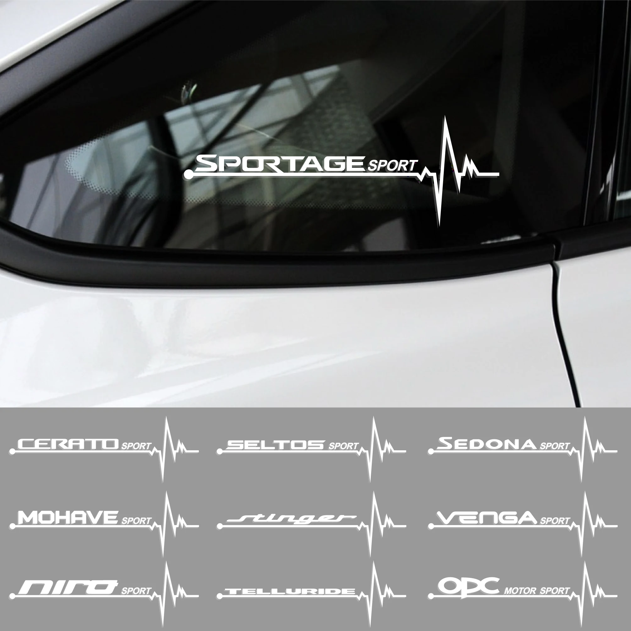 

2PCS Car Side Window Stickers For Rio Optima Picanto Ceed Forte Cadenza K9 Auto Lighting Styling Decor Decals Tuning Accessories