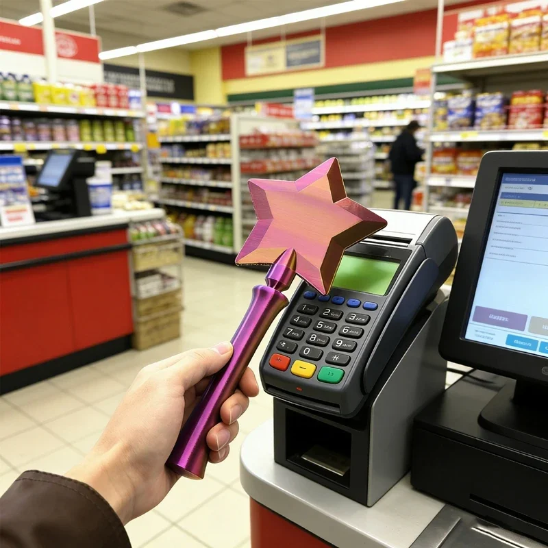 Фото 3D-печатный держатель для карт Star Magic Wand Tap To Pay, чехол для бесконтактной оплаты, стильный и модный подарок для девочек №3