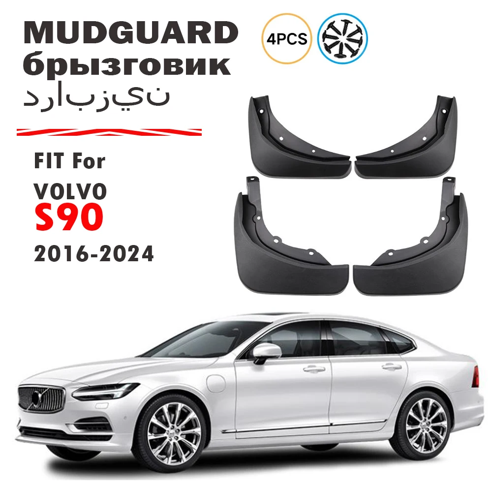 

4x для VOLVO S90, брызговики, брызговики, автомобильные аксессуары, передние и задние 4 шт., 2016 2017 2018 2019 2020-2024