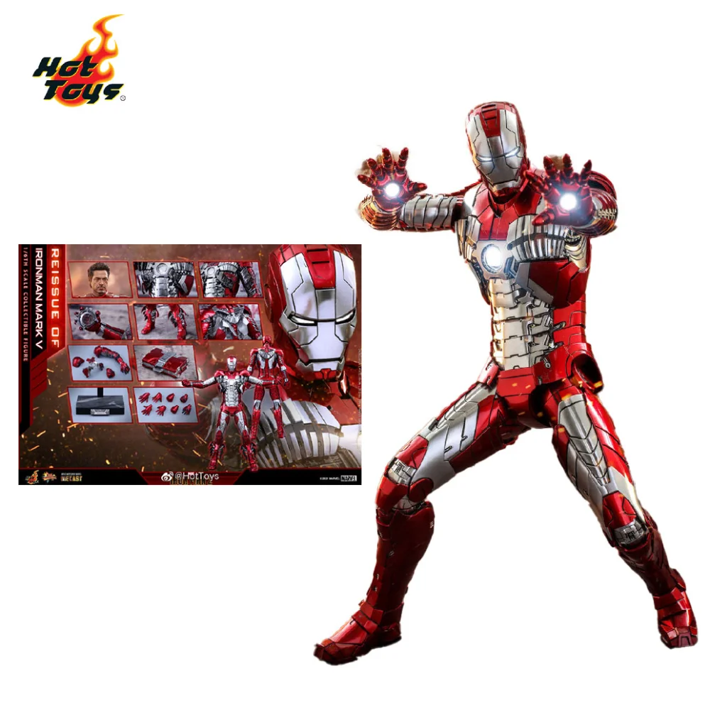 

Stock 100% Original HotToys MMS400D18 Movie Masterpiece DIECAST Iron Man 2 1/6 Scale Figure Iron Man Mark 5 Alloy Art Collection