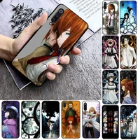 steins gate anime phone case for xiaomi max3 mi 9 se mi8 f1 9se 10 lite f1 back coque