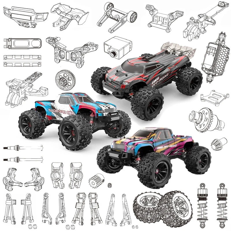 MJX Hyper Go Радиоуправляемый автомобиль 16207 16208 16209 16210 оригинальные запасные части рычаг переднее колесо сиденье дифференциальный амортизатор шасси шины