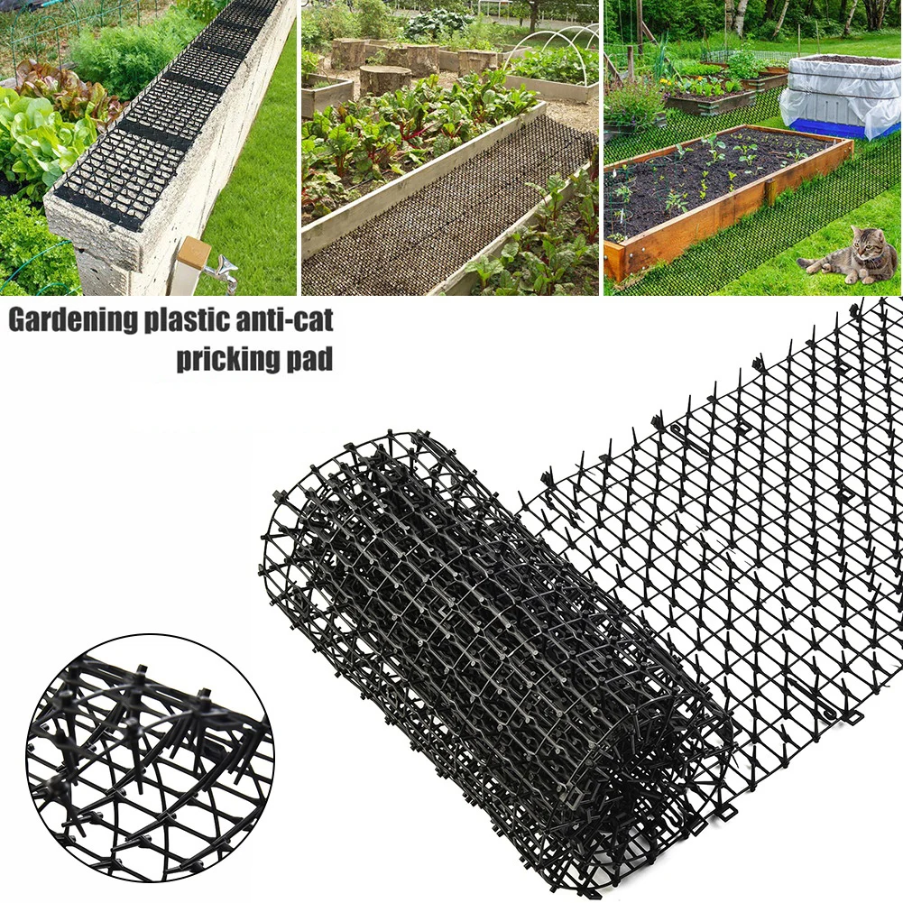 Gardening Anti Cat Network Cat Scat Mats Trees Skewer Prickle Strips Spikes Prevent Dog Digging Cat Mesh Fence Pet Supplies