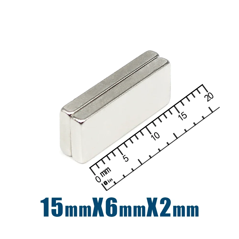 20/50/100/200 шт. Блок 15x6x2 мм мощные магниты N35 прямоугольные Постоянные неодимовые 15*6*2