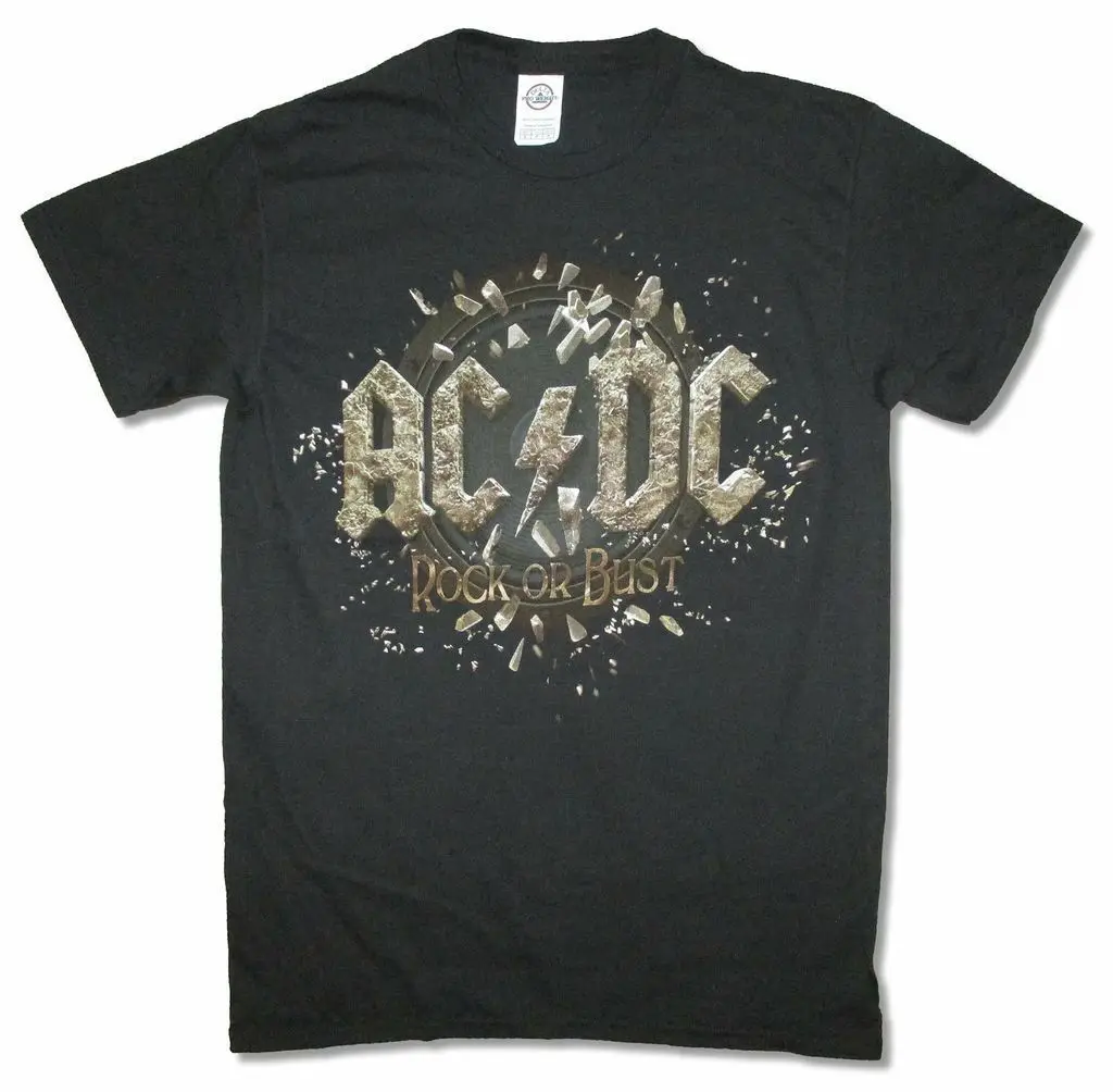 

AC/DC In Rock We Trust North America Tour 2015 Black T Shirt New