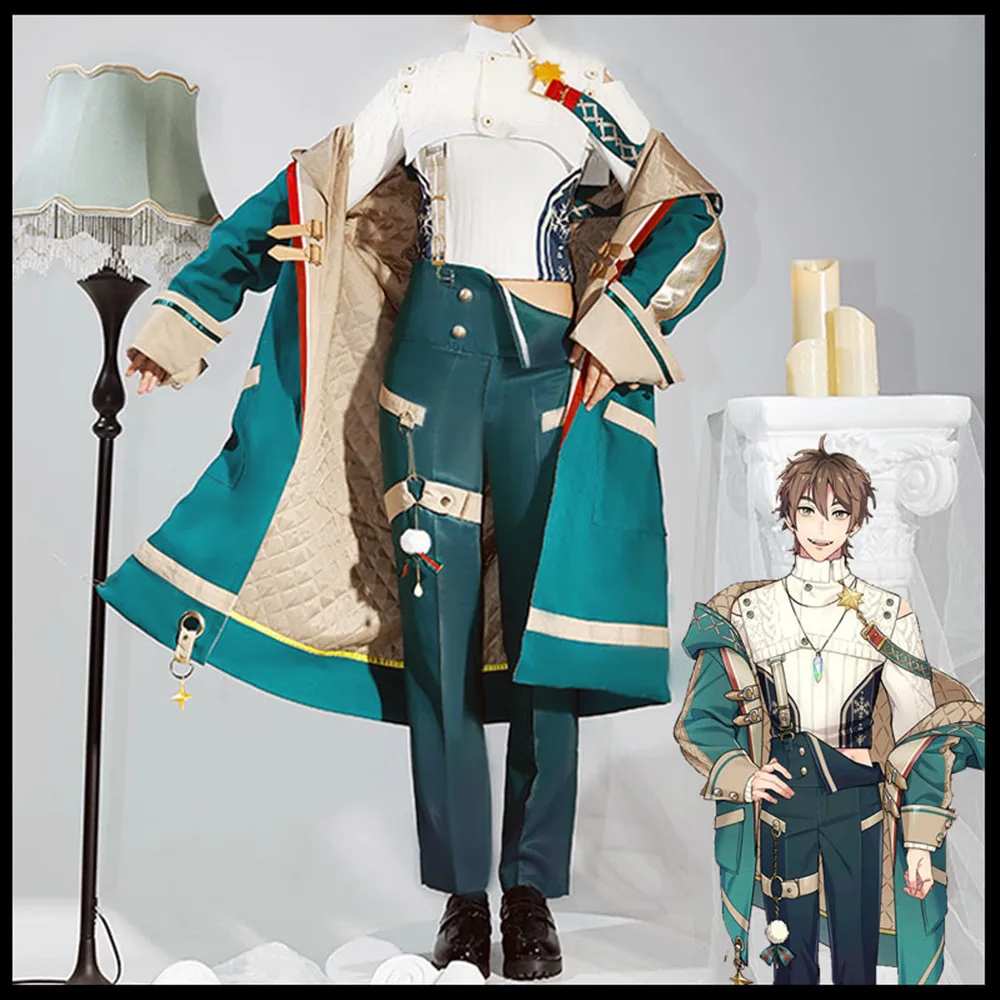 

Hot Anime Nu: Carnival Eiden Holy Night Shimmer Cosplay Costume Game Suit Handsome Uniform Halloween Party Role Play Clothing