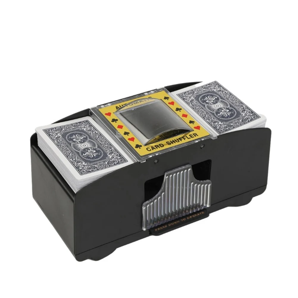 

Playing Cards Shuffle Shuffle Machine Battery Operated Huffling Machine Holds 1-2 Decks of Cards Black For Party Entertainment