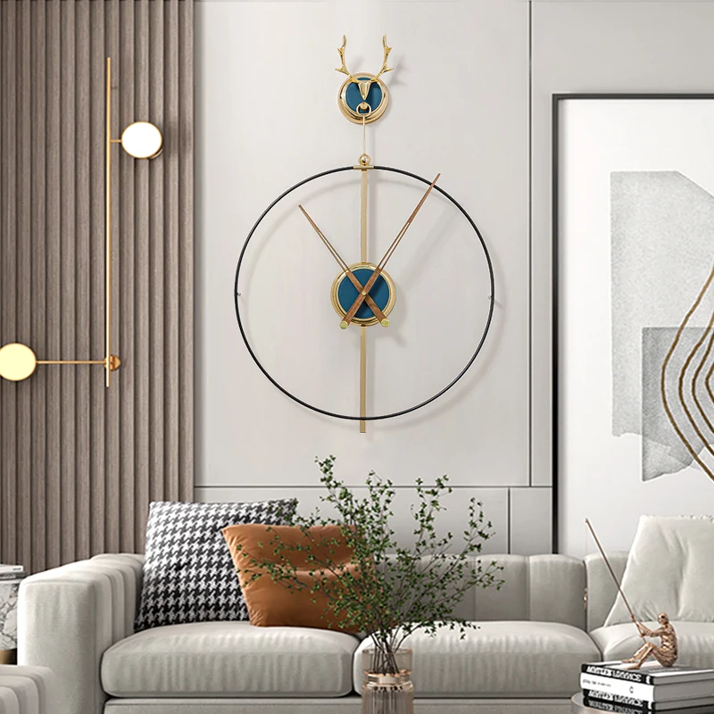

Минималистичные металлические настенные часы, кварцевый аккумулятор стрелка для часов, большие настенные часы, круглые креативные домашни...