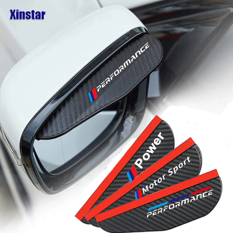 2 шт. автомобильные наклейки на зеркало заднего вида из углеродного волокна для BMW