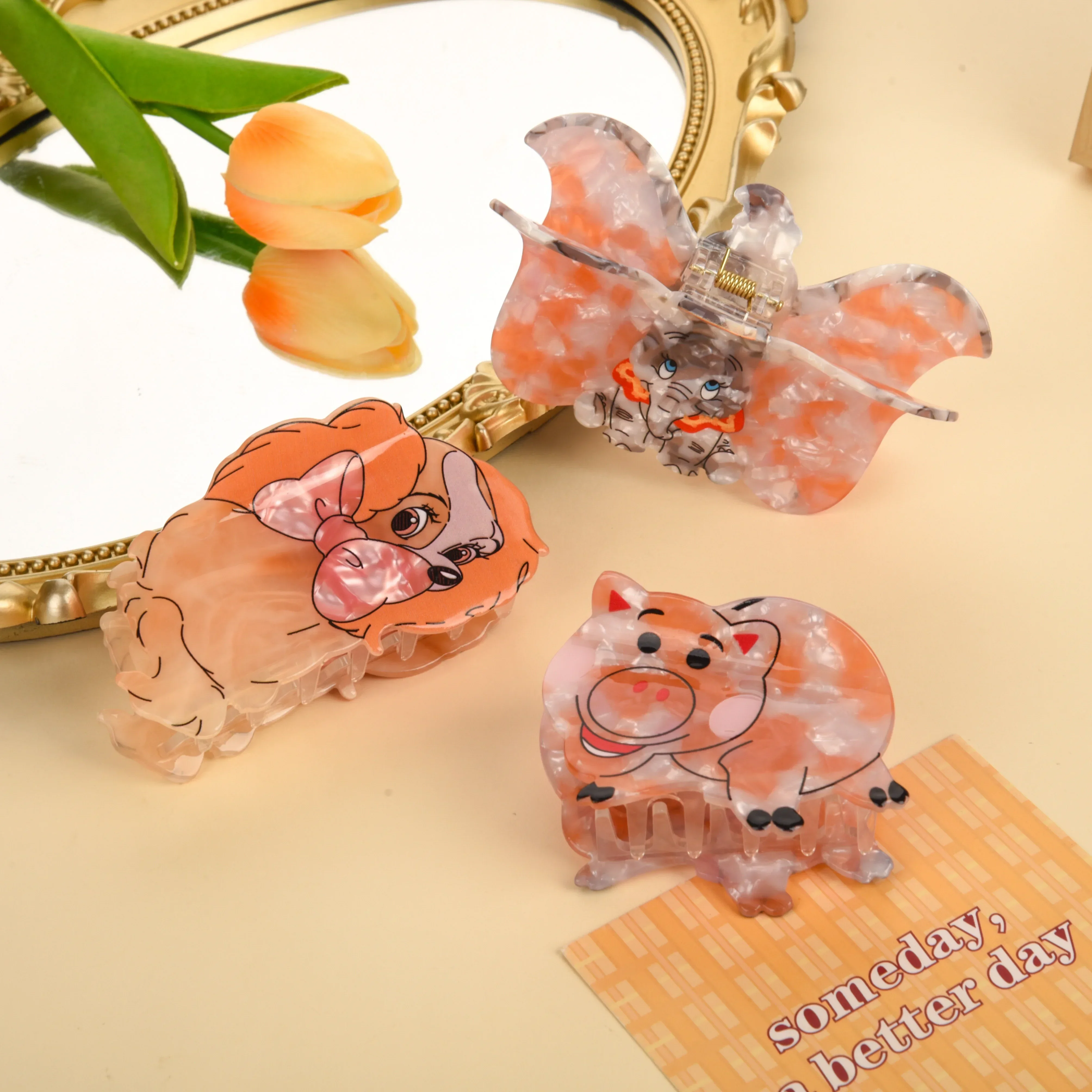 Новые заколки для волос со звездами цирка забавный милый дизайн из ацетата