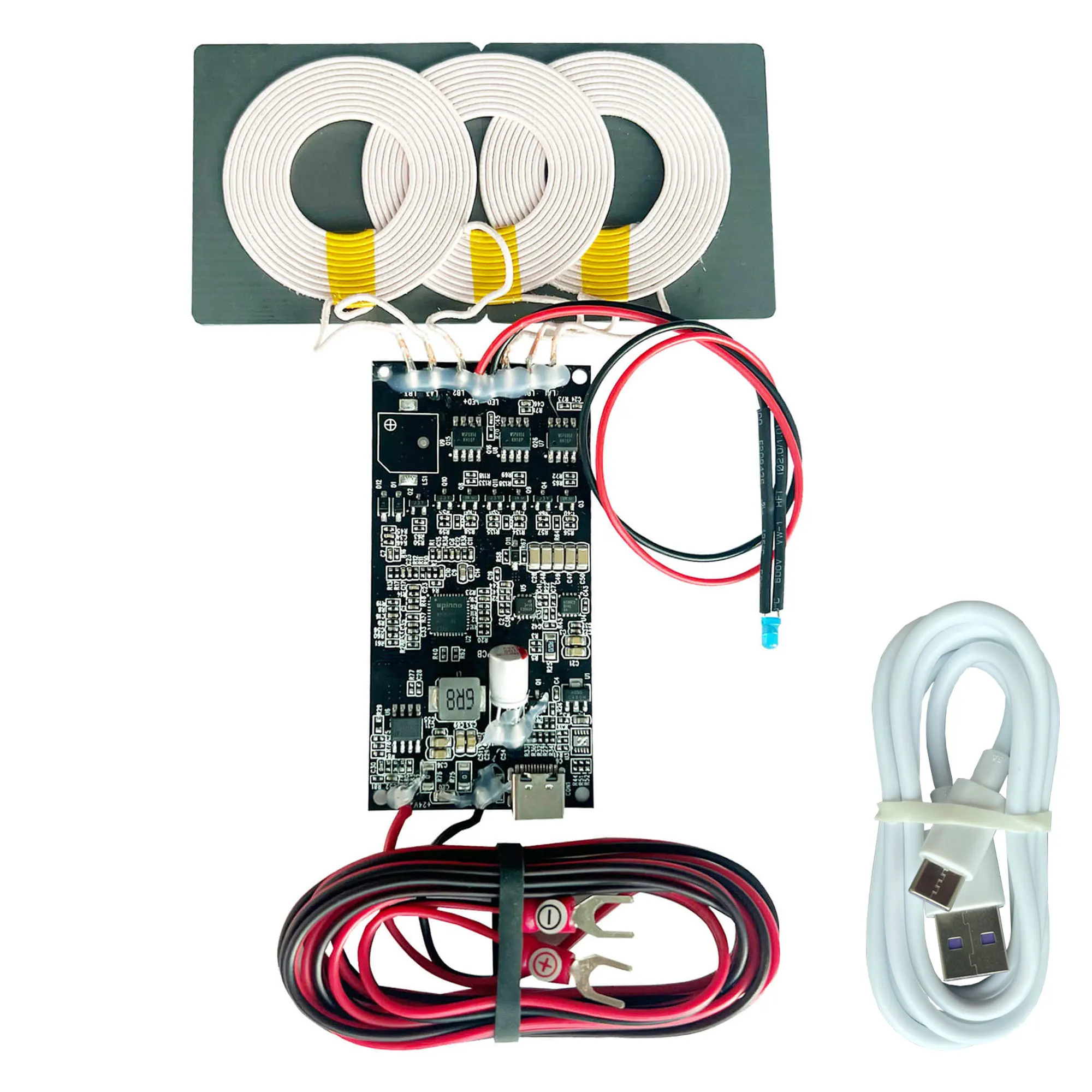 15 Вт беспроводное автомобильное зарядное устройство 3 катушки материнская плата