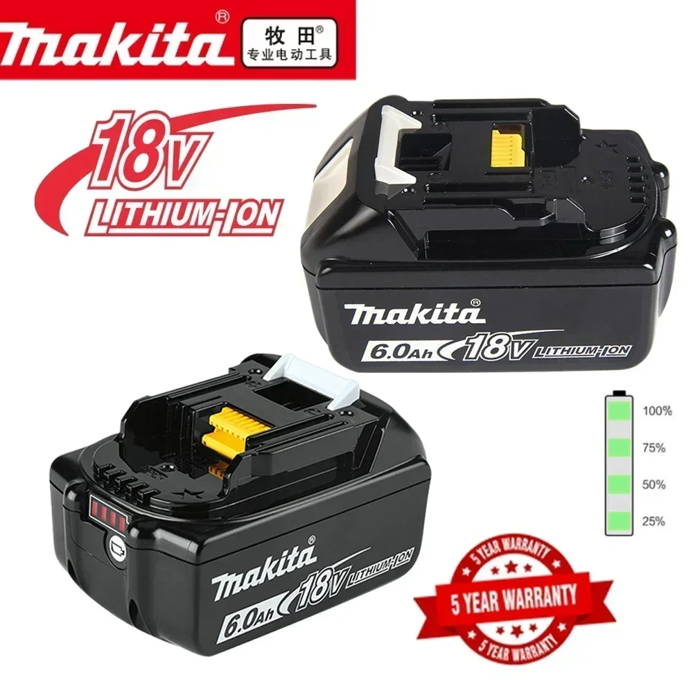 BL1830 оригинальный Makita 6Ah/5Ah/3A для 18V аккумулятор BL1830B BL1850B BL1850 BL1840 BL1860 BL1815 сменный