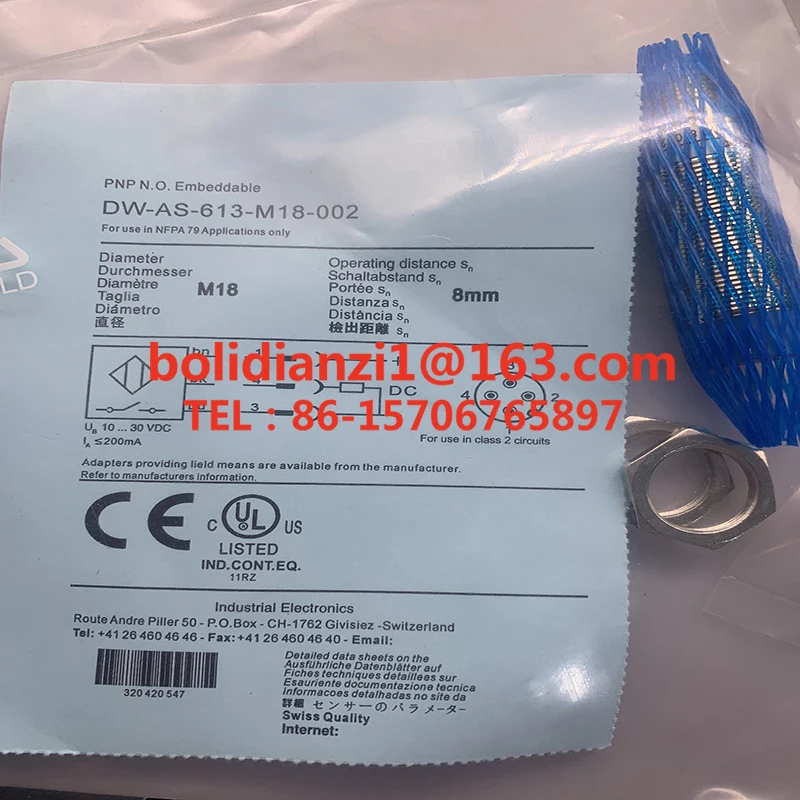 Оригинальный датчик DW-AS-611-M18-002 DW-AS-613-M18-002 DW-AD-621-M18-120 DW-AD-623-M18-120