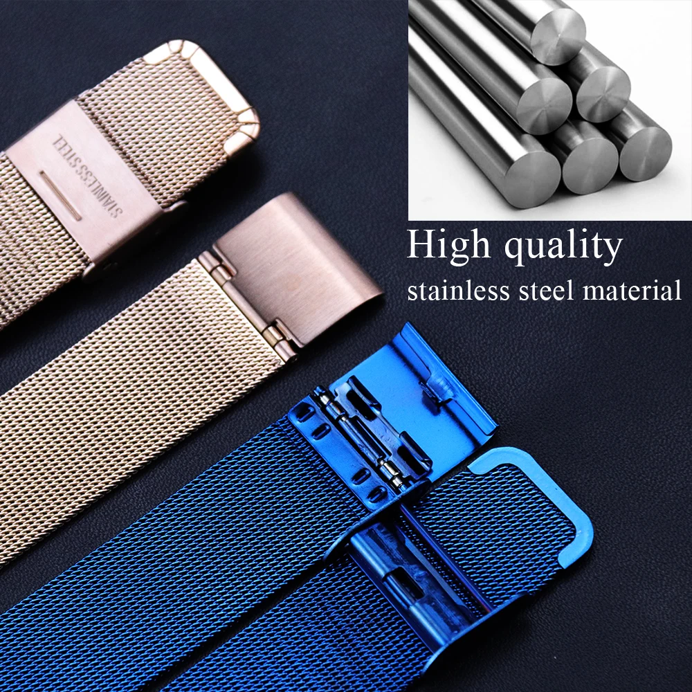 Milanese Watch band 8mm 10mm 12mm 14mm 16mm 18mm 20mm 22mm 24mm Metal Strap for Amazfit GTS 2 Pop Pro 2e 3 GTS2 Mini GTR2 3 3Pro