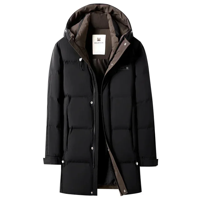 Мужской длинный пуховик с защитой от холода роскошная дизайнерская одежда 2025