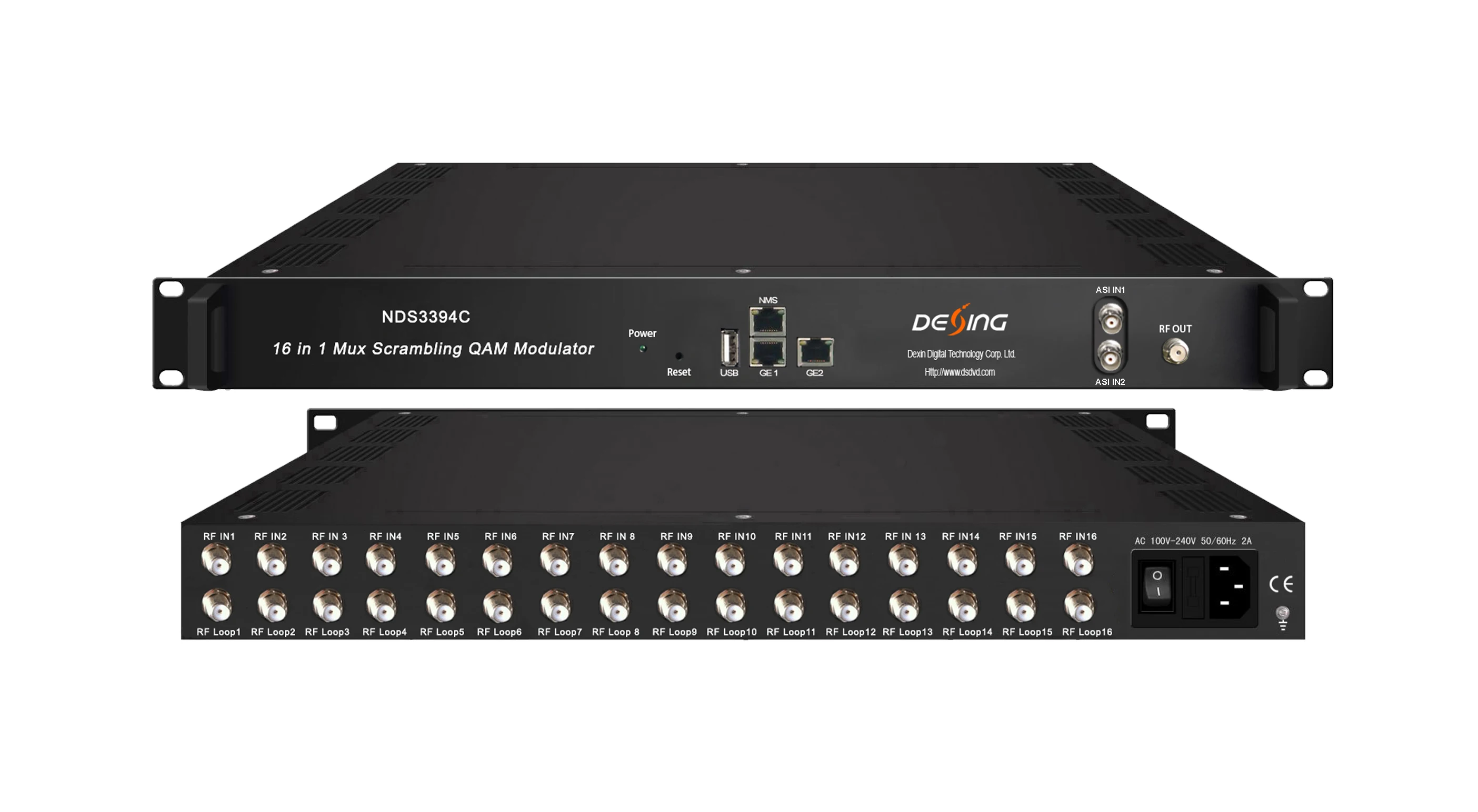 Фото Модулятор NDS3394C DVB-C/T/(T)/S/S2/S2X/ATSC/ISDB-T в QAM для кабельного телевидения №2