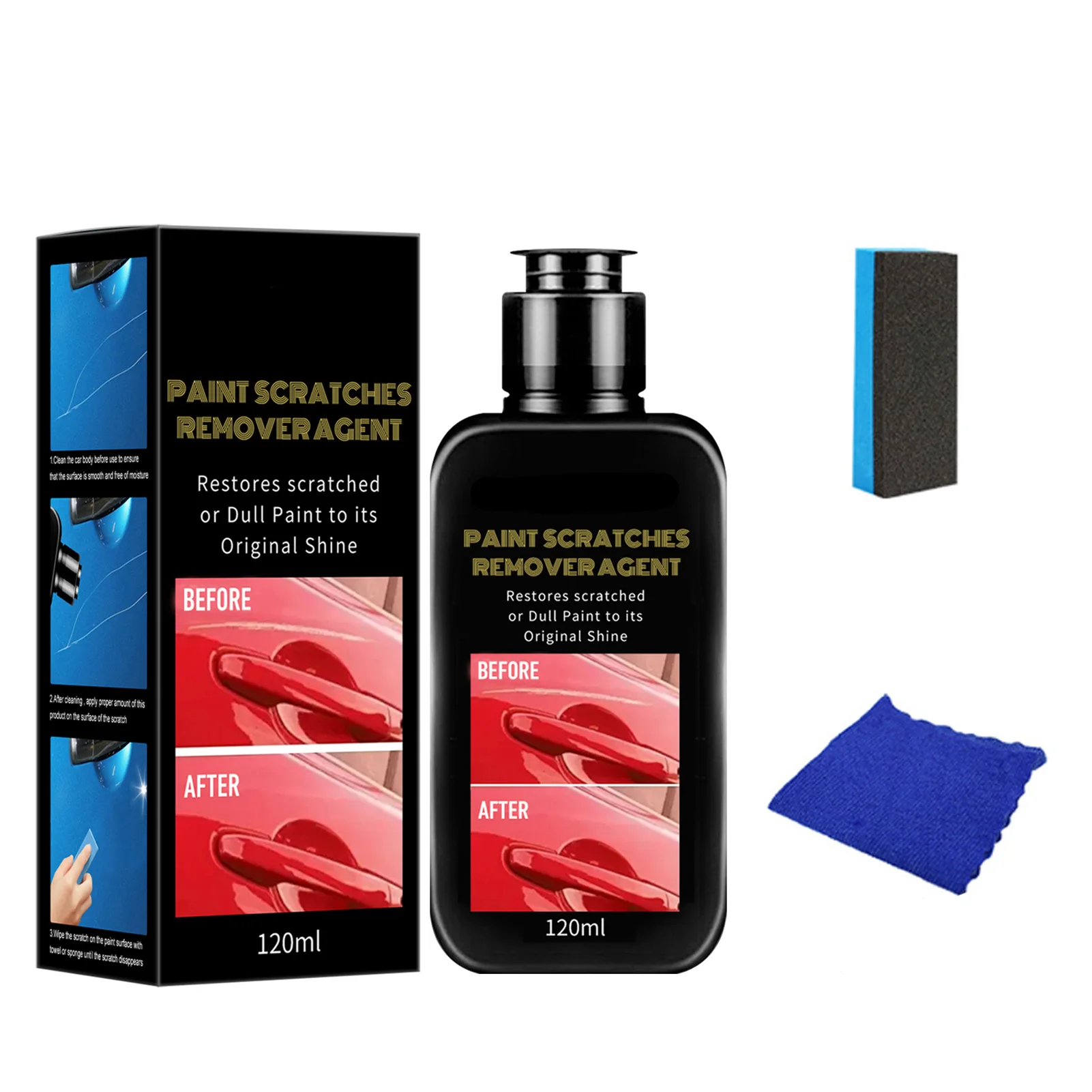 

120ml Car Body Repair Scratch Remover Kit Auto Paint Surface Swirl Polish Scratches Cleaning Remover Car Styling Accessories