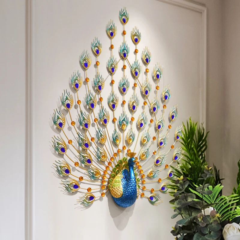 

Auditorium Lobby Porch Peacock Modeling Wall Hanging Art Home Decoration