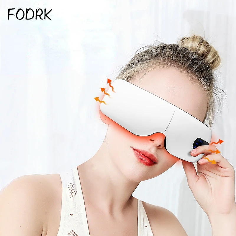 

Массажная маска для глаз с подогревом, массажер для сумок, с электрическим вибратором для темных кругов и горячих глаз, музыкальный инструмент с подогревом