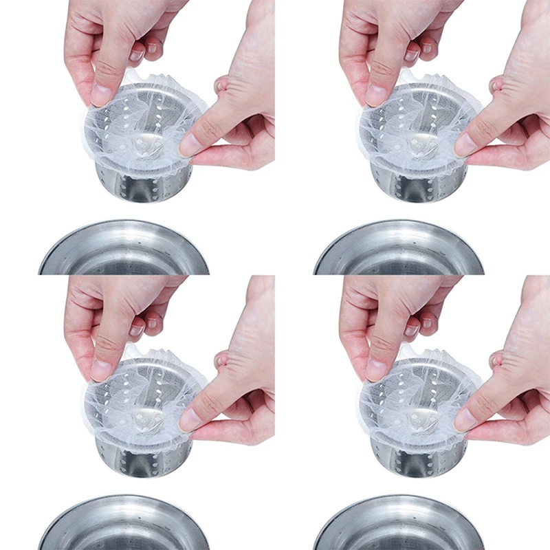 

800Pcs Kitchen Sink Filter Dish Washing Sink Drain Residue Filter Garbage Bag Water Cut Bag Kitchen Shower Floor Drainer