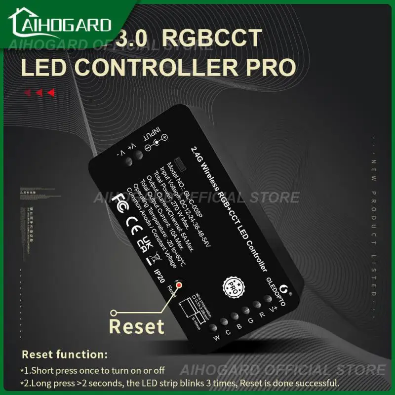 

Rf пульт дистанционного управления с кнопкой сброса лампа/cw/rgbw/rgbcct контроллер светодиодной ленты работает с Alexa Echo/google Home