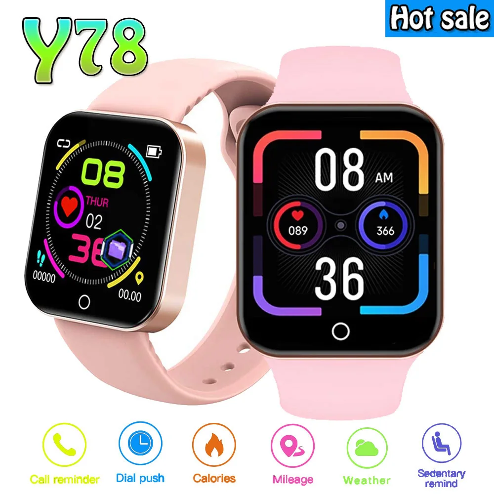 

New Y78 Smartwatch sport fitness tracker men women heart rate and blood pressure monitor Bluetooth D30 Smart bracelet PK Y68 D20