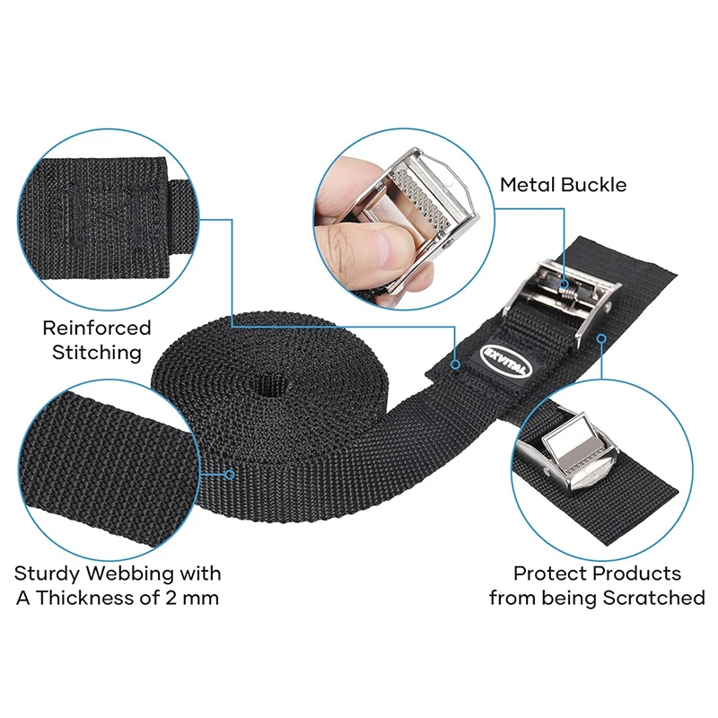 4 шт. металлические ремни для груза с пряжкой мотоцикла автомобиля велосипеда