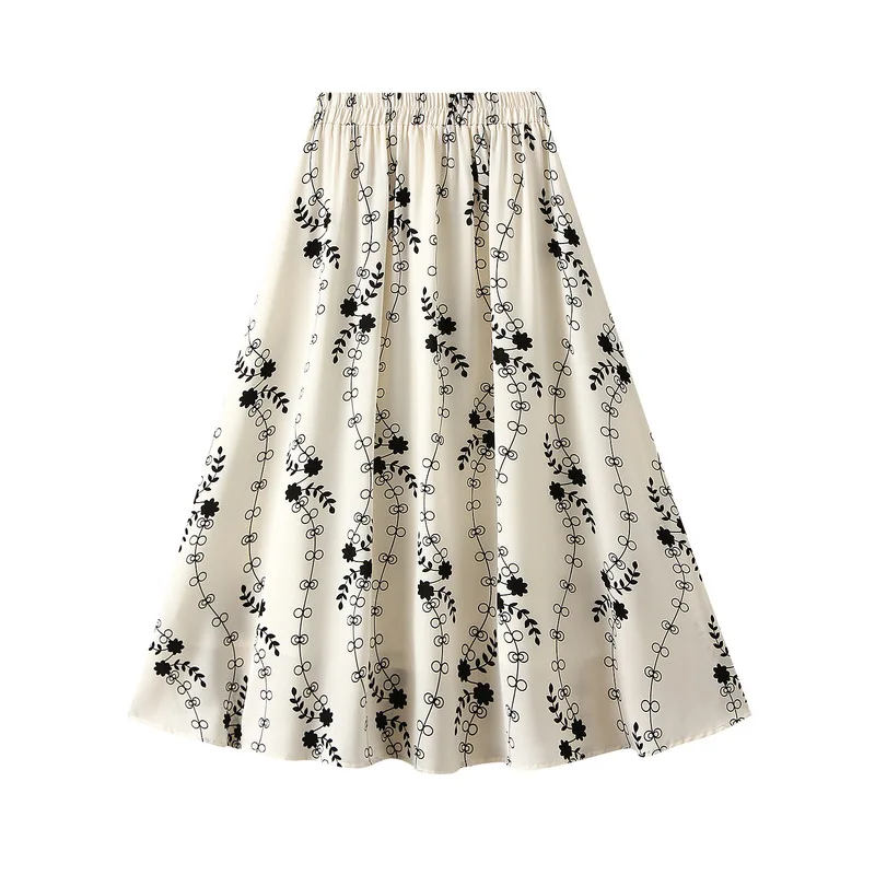 

2022 Ins New Fashion Women Long Skirts Women A-line Chiffon Skirts Summer Long Skirt