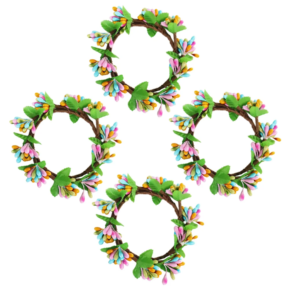 

4Pcs Simulation Leaf Wreath Artificial Greenery Wreath Door Garland