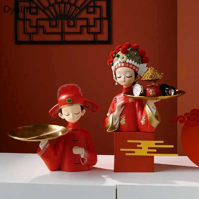 Поднос DyuIhr для хранения ключей невесты в китайском ретро-стиле креативное