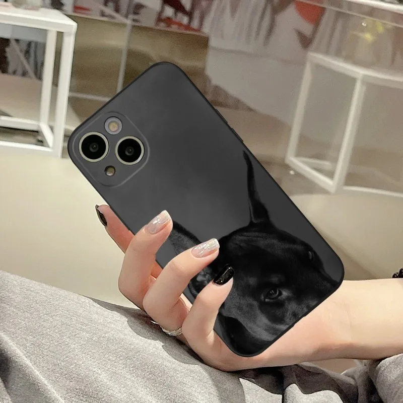 cool dobermann animal Phone Case FOR IPhone 14 13 11 12 Pro 8 7 Plus X 13 Pro MAX XR XS MINI Black Covers