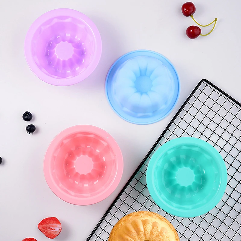

1Pc Silicone Cake Pans Non-stick Food Cake Pan DIY Cake Baking Molds Kitchen Bakeware for Jello Bread Dessert Mold