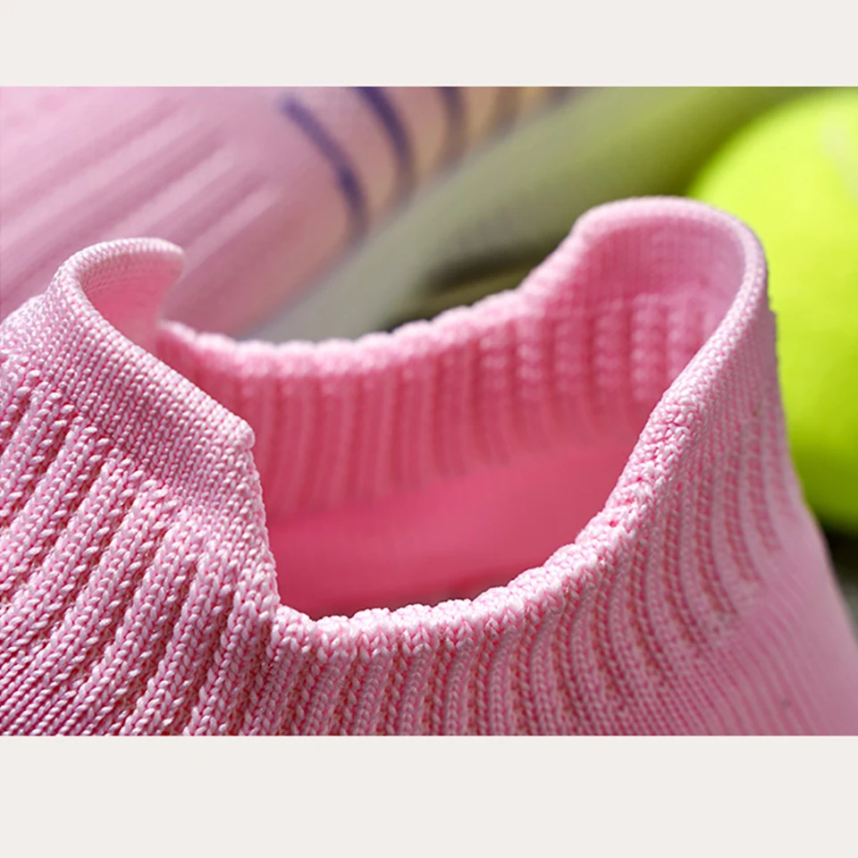 Loekeah Women's Walking Shoes Knitting Sock Sneakers Breathable Slip-On Flat Casual Shoes Lightweight Outdoor Sports Footwear