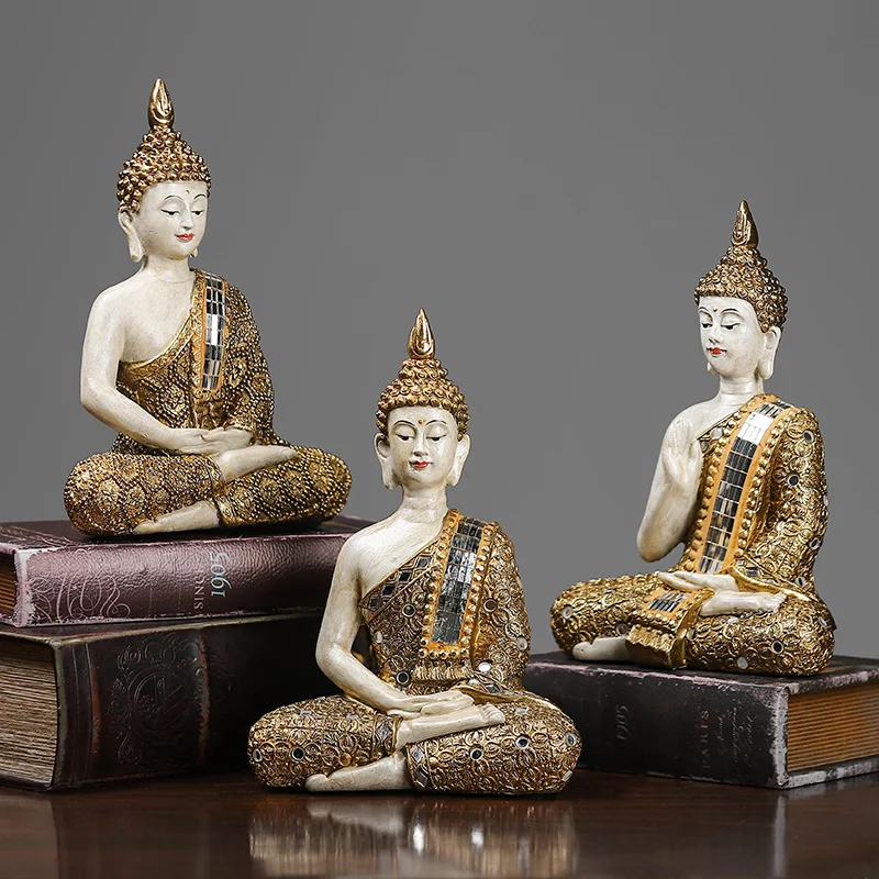 

Nordic creative Buddha statues believe in Greek mythology, resin crafts and crystal patches of Buddha statues. home decor