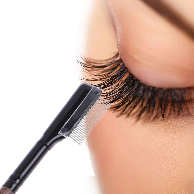 

1PC Metal Comb Brush Lash Eyebrow Cosmetic Makeup Eyelash Extension Tool