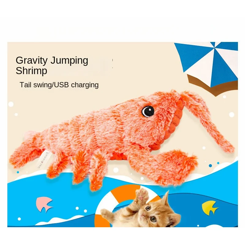Товары для домашних животных Электрические прыгающие креветки Игрушка кошек