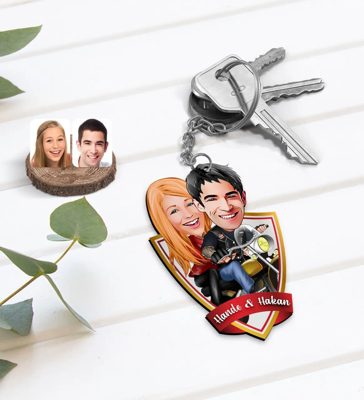 

Personalized Is Valentine Caricature Of Wood Anahtarlık-17