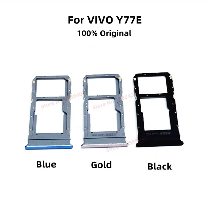 

100% Original TF SIM Card Tray For VIVO Y77E SD/SIM TF Card Holder Tray Reader Cover Case Replacement Parts