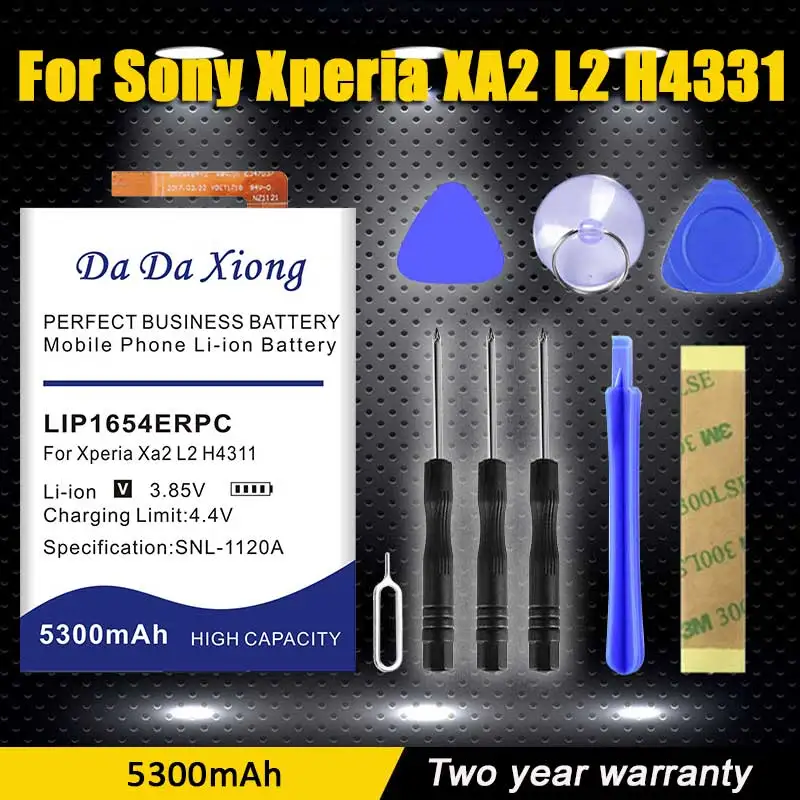 

100% Original New 5300mAh LIP1654ERPC Battery for Sony Xperia XA2 L2 H4331 H3311 H4311 Send Accompanying Tool